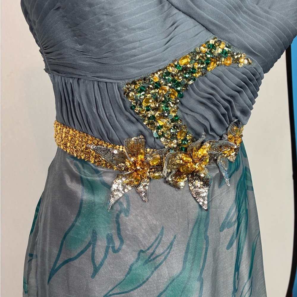 Faviana Couture beaded floral maxi gown Size 12 - Picture 2 of 6